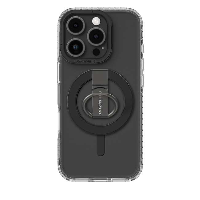 اميزنج - حافظة AmazingThing Titan Pro Mag Grip المضادة للصدمات مع مغناطيس MagSafe لهاتف iPhone 16 Pro Max بحجم 6.9 بوصة - أسود 