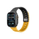 اميزنج - سوار AmazingThing Omni SilqLock لساعة Apple Watch بحجم 49/46/45/44/42مم - أسود وأصفر 